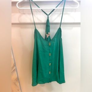 Hutch green silk tank.